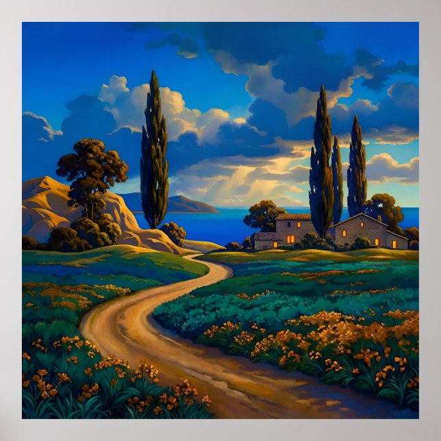 Poster O Caminho Dourado para Margens Noturnas (Frente)