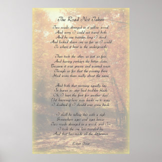 Poster O Caminho Não Atingido - Robert Frost