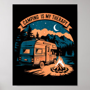 Poster O camping é minha terapia
