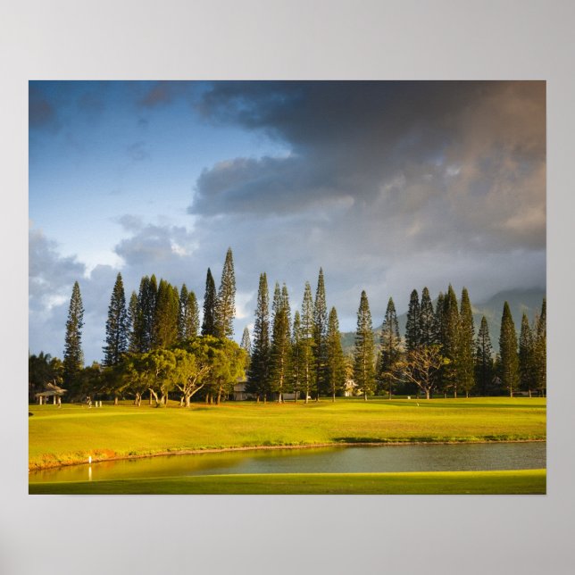 Poster O campo de golfe Makai em Princeville (Frente)