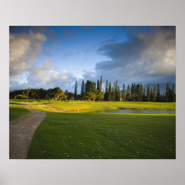 Póster O campo de golfe Makai em Princeville (Frente)
