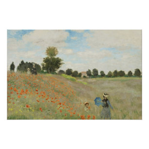 Póster O Campo de Papoulas perto de Argenteuil de Claude 