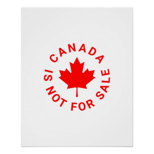 Póster O Canadá não está à venda para a tipografia das fo