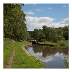 Póster O Canal Caldon Cheddleton Staffordshire