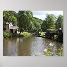 Poster O Canal de Caldon Consall Staffordshire