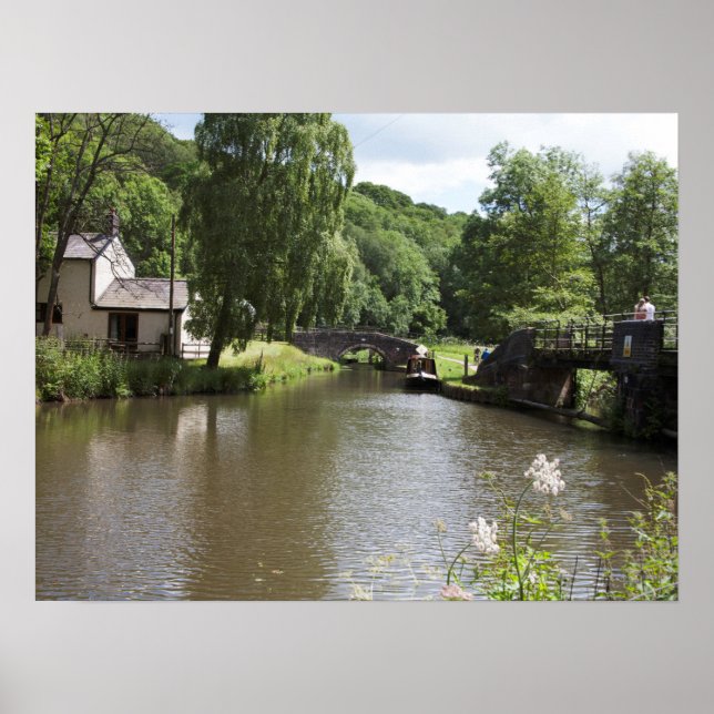 Poster O Canal de Caldon Consall Staffordshire (Frente)
