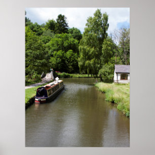 Poster O Canal de Caldon Consall Staffordshire Postcard L