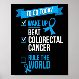 Poster O Cancer Colortal do acordar Bater no Mundo
