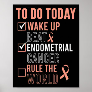 Poster O Cancer do Endométrio do Beat Divertido no Mundo 