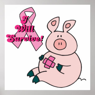Póster o cancer vai sobreviver a porco