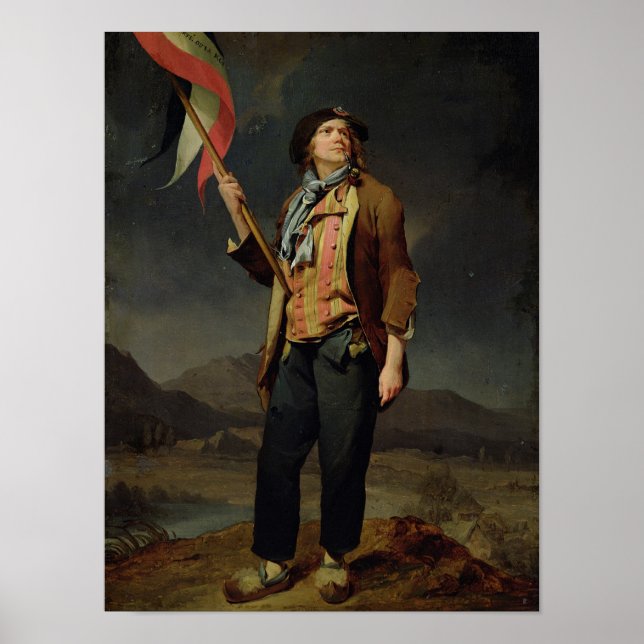 Póster O Cantor Chenard, como Sans-Culotte, 1792 (Frente)