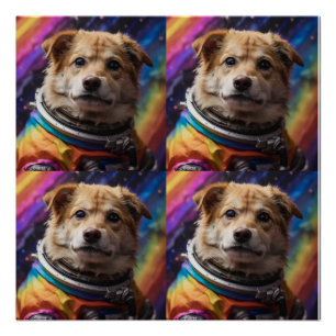 Póster o cão astronauta