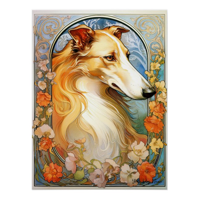 Póster O Cão Borzoi 002 - Natalia Mucha (Frente)