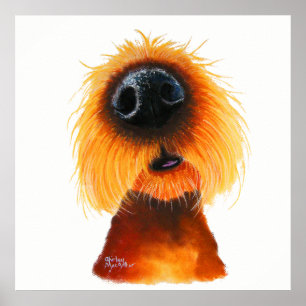 Póster O cão Nosey "CHEIROS gosta da luz do sol" pelo Ma