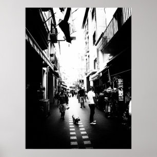 Póster O cão pequeno na rua
