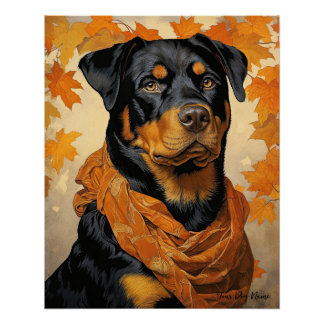 Póster O Cão Rottweiler 001 - Odessa Leyendecker
