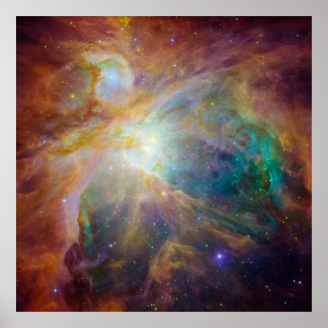 Poster O caos está no coração da Nebulosa Orion. Hubble's (Frente)