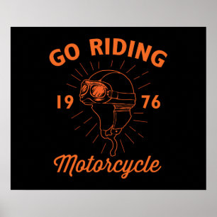 Poster O Capacete Classic Motorbike Rider