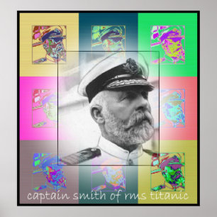 Poster O capitão Smith do pop art do RMS titânico