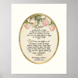 Póster O Capítulo Do Amor, 1 Corinthians 13 Caligrafia