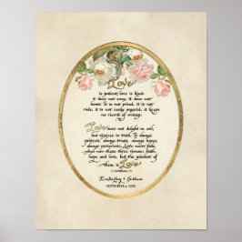 Poster O Capítulo Do Amor, 1 Corinthians 13 Caligrafia