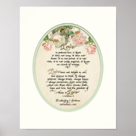 Poster O Capítulo Do Amor, 1 Corinthians 13 Caligrafia