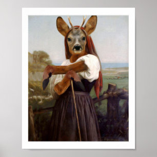 Poster O Caro Pastor de Bouguereau