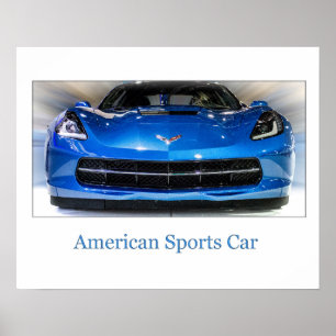 Poster O carro de esportes do americano