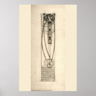 Poster O cartão de ano novo de Charles Rennie Mackintosh