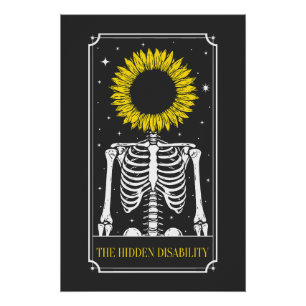Póster O Cartão de Conscientização do Tarot de Deficiênci