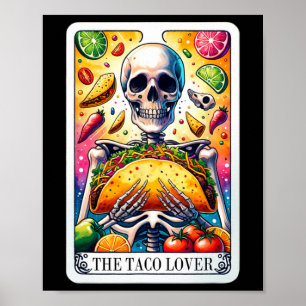 Poster O Cartão de Tarô do Amante de Taco Terça-feira de