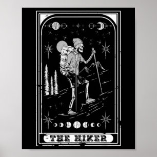Poster O Cartão Tarot de Esqueleto Góthico de Caminhada N