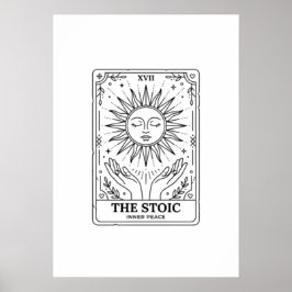 Poster O Cartão Tarot Estóico: Paz Interior