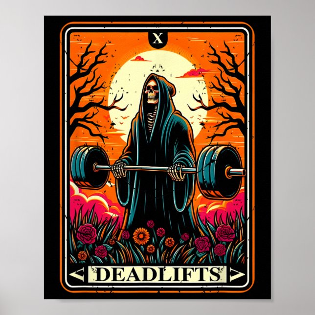 Poster O Cartão Tarot Horror Eleva A Ocupação Da Morte (Frente)