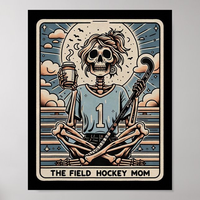 Poster O Cartão Tarrot da Mãe de Hóquei em Campo (Frente)