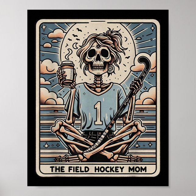 Poster O Cartão Tarrot da Mãe de Hóquei em Campo (Frente)