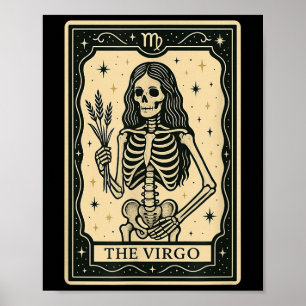 Poster O Cartão Virgo Tarot - Bruxa Gótica Halloween