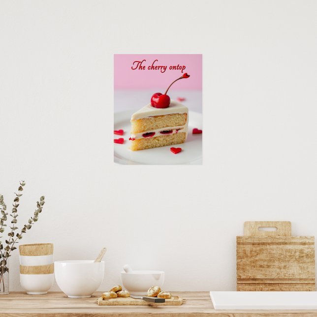 Poster O Cartaz Cereja no Topo (Cozinha)