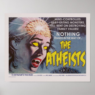 Póster O cartaz cinematográfico da paródia dos ateus