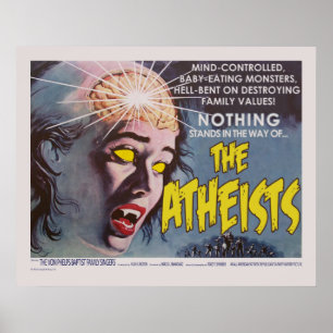Póster O cartaz cinematográfico da paródia dos ateus