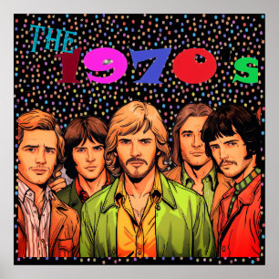 Poster O Cartaz de Parede 24x24" com Estilo Retro dos Ano
