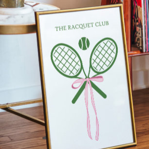 Poster O Cartaz de Tênis Preppy do Racquet Club