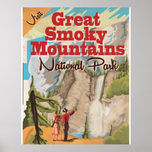 Póster O cartaz do viagem de Great Smoky Mountains