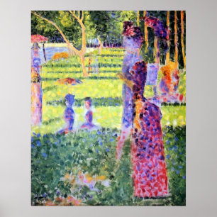 Póster O Casal de Georges Seurat, Vintage Pointillism