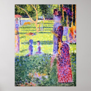 Póster O casal por Georges Seurat, Pointillism do vintage