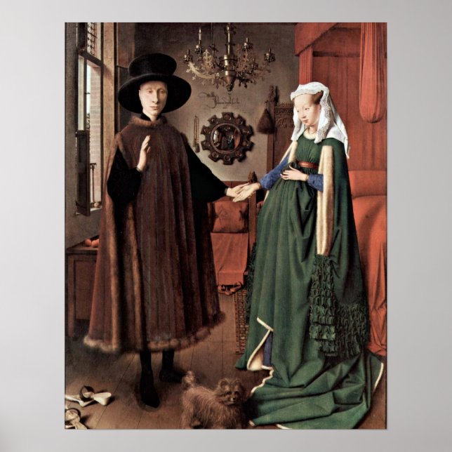 Póster O Casamento Arnolfini de Jan van Eyck (Frente)