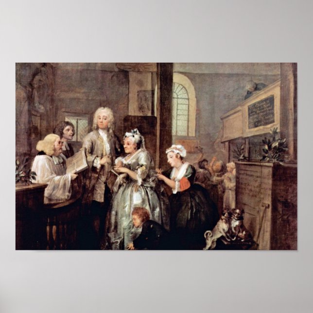 Poster O Casamento De Uma Viúva " De Hogarth William (Frente)