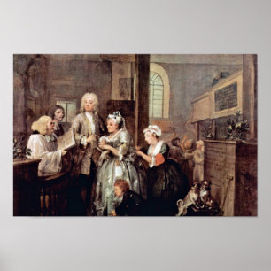 Poster O casamento de uma viúva "por Hogarth William