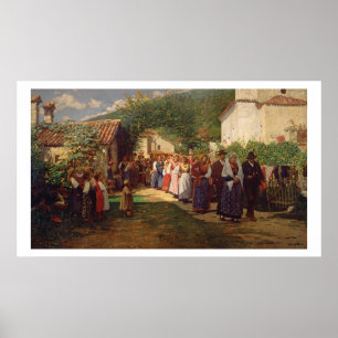 Póster O casamento dourado (óleo em canvas)