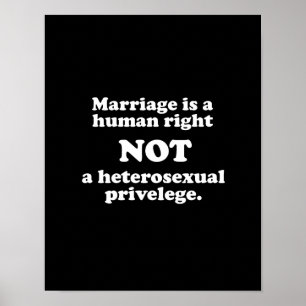 Póster O casamento é um direito humano, não um priv